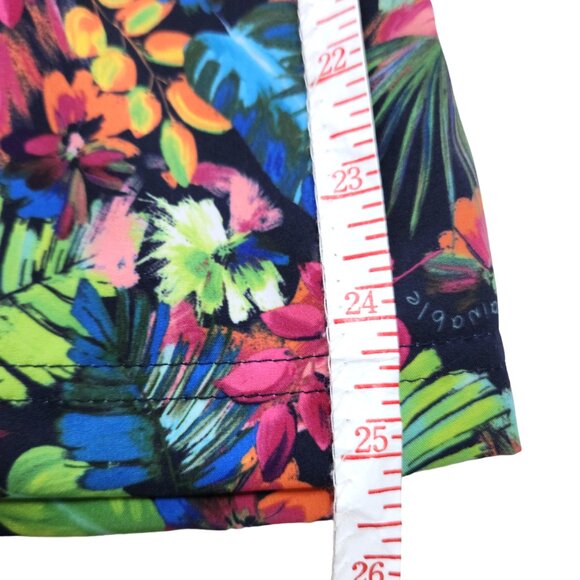 NWT Planet Koi Bright Tropical Print Scrub Top with Stretch Knit Sides Size S - Picture 16 of 16